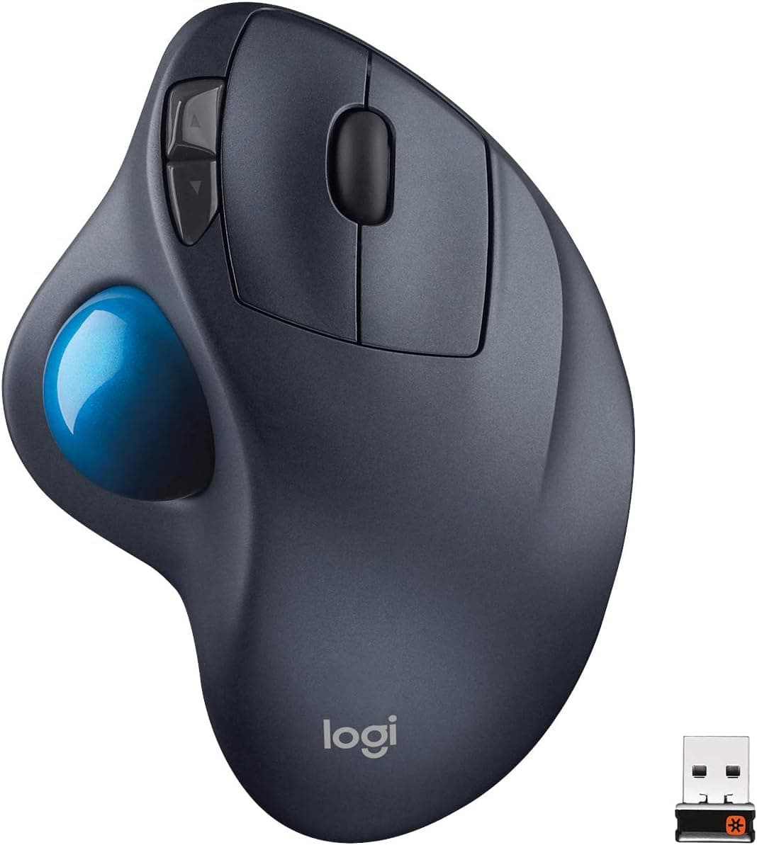 Logitech M570 Wireless Trackball Mouse, Ergonomic Sculpted Right-Hand