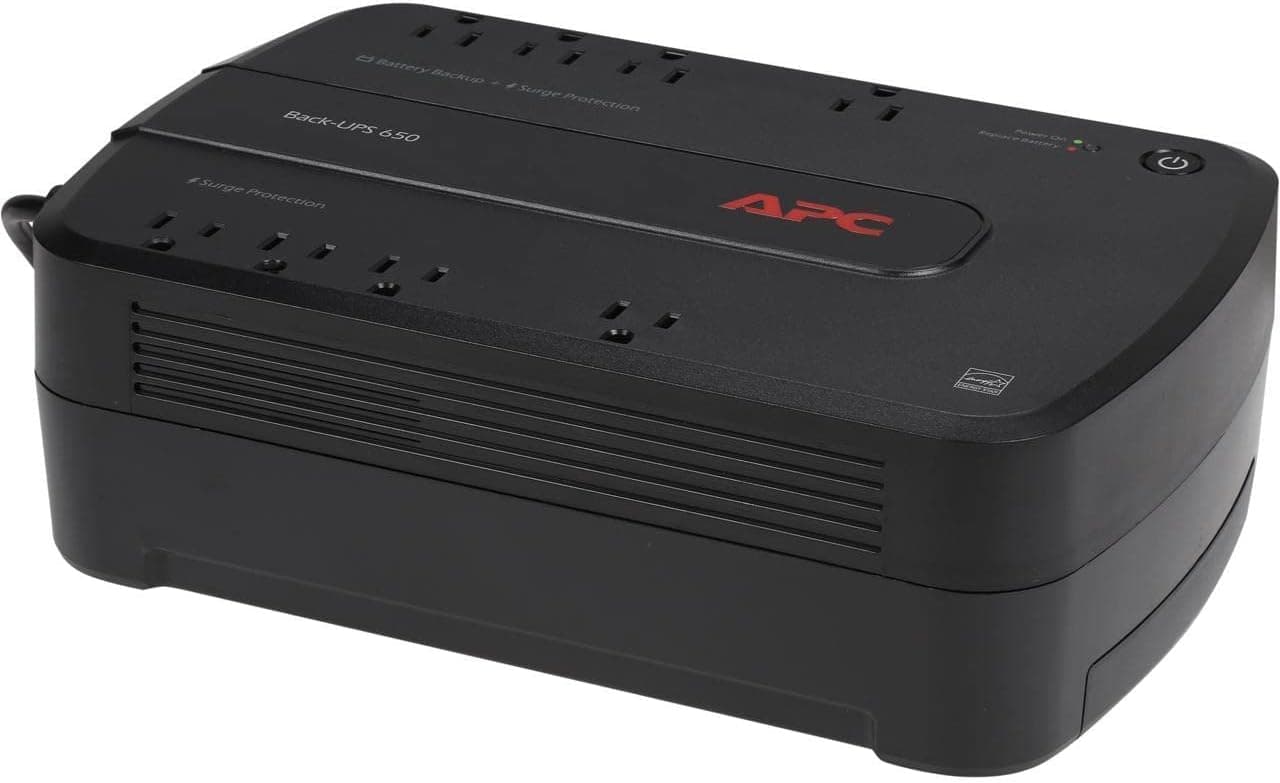 APC UPS 650VA/390W Battery Backup & Surge Protector (BE650G1)