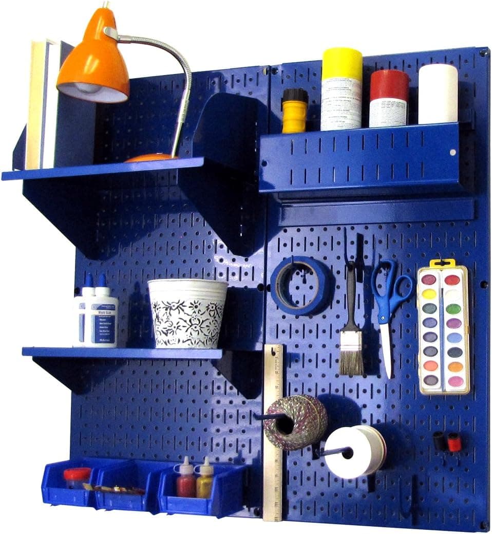 Wall Control Craft & Hobby Pegboard Organizer Kit, Blue