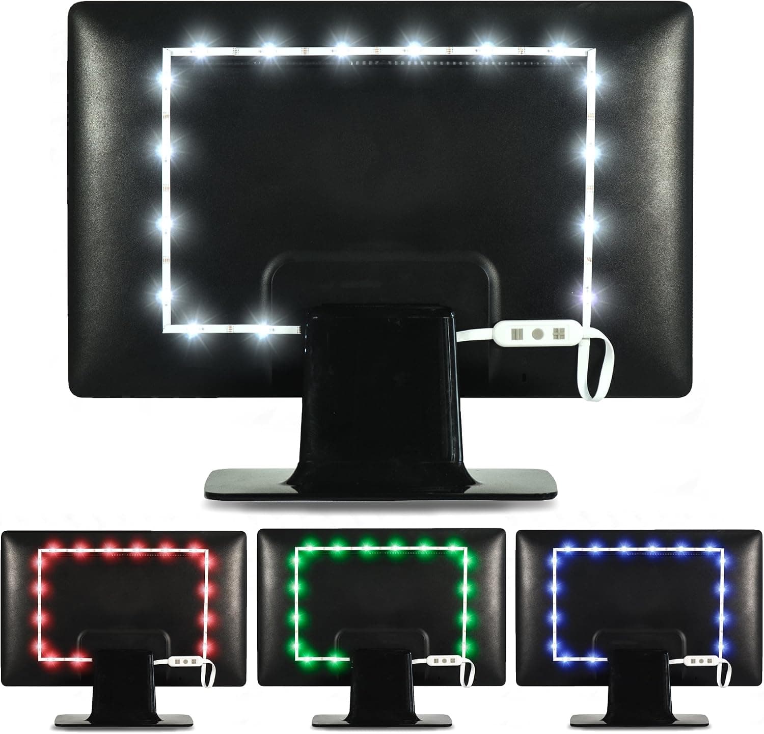 Power Practical Luminoodle LED Strip Lights Backlight, USB w/Remote, 15 Colors (<24)