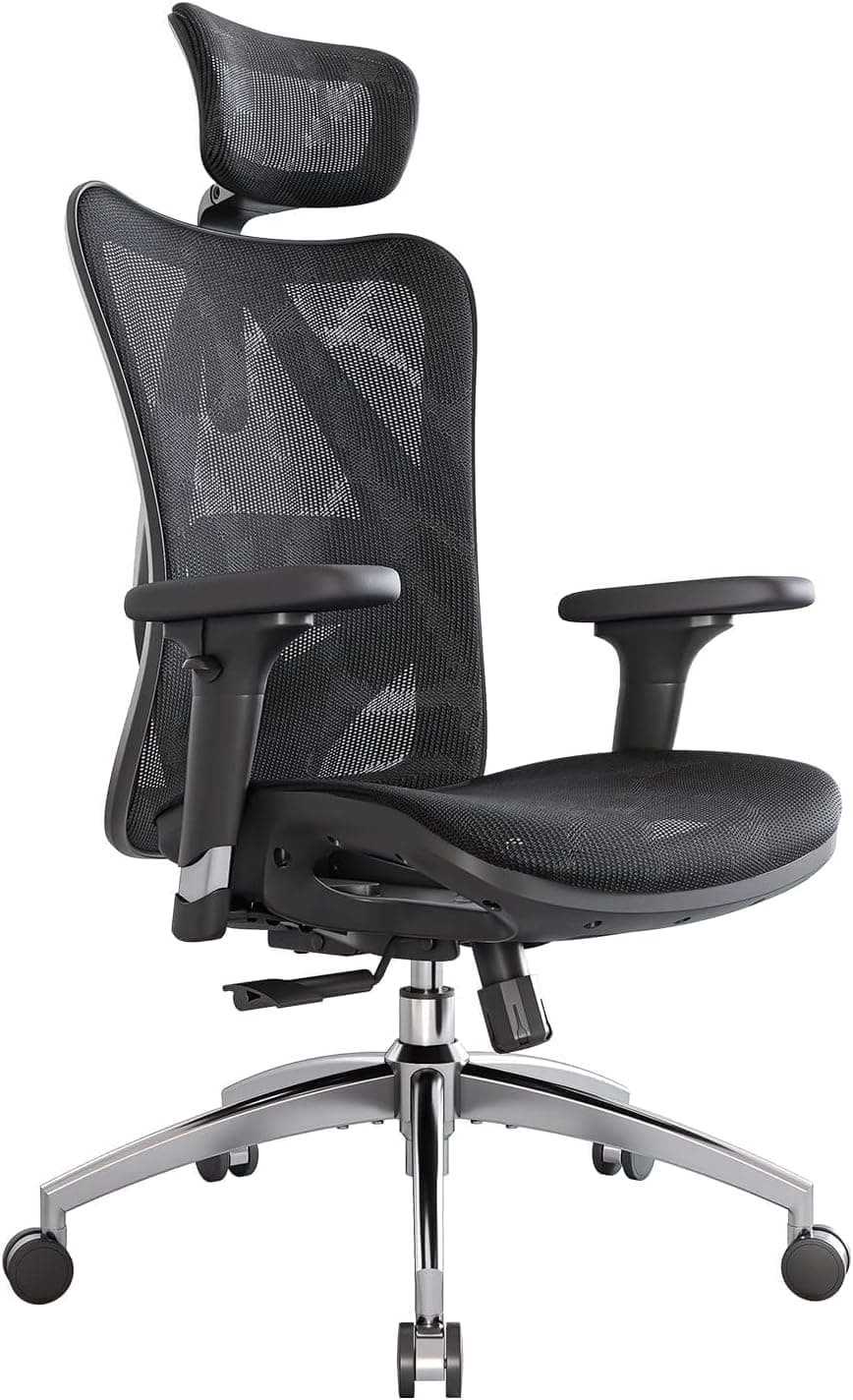 SIHOO M57 Ergonomic Mesh Office Chair, High Back with 3D Armrests, Lumbar Support and Adjustable Headrest, 330 LBS