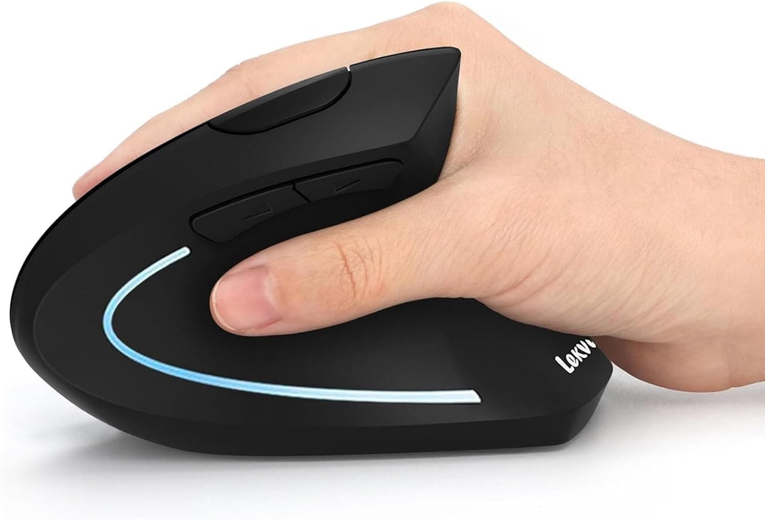 Lekvey Ergonomic Vertical Wireless Mouse, Rechargeable, USB-C, Quiet Click
