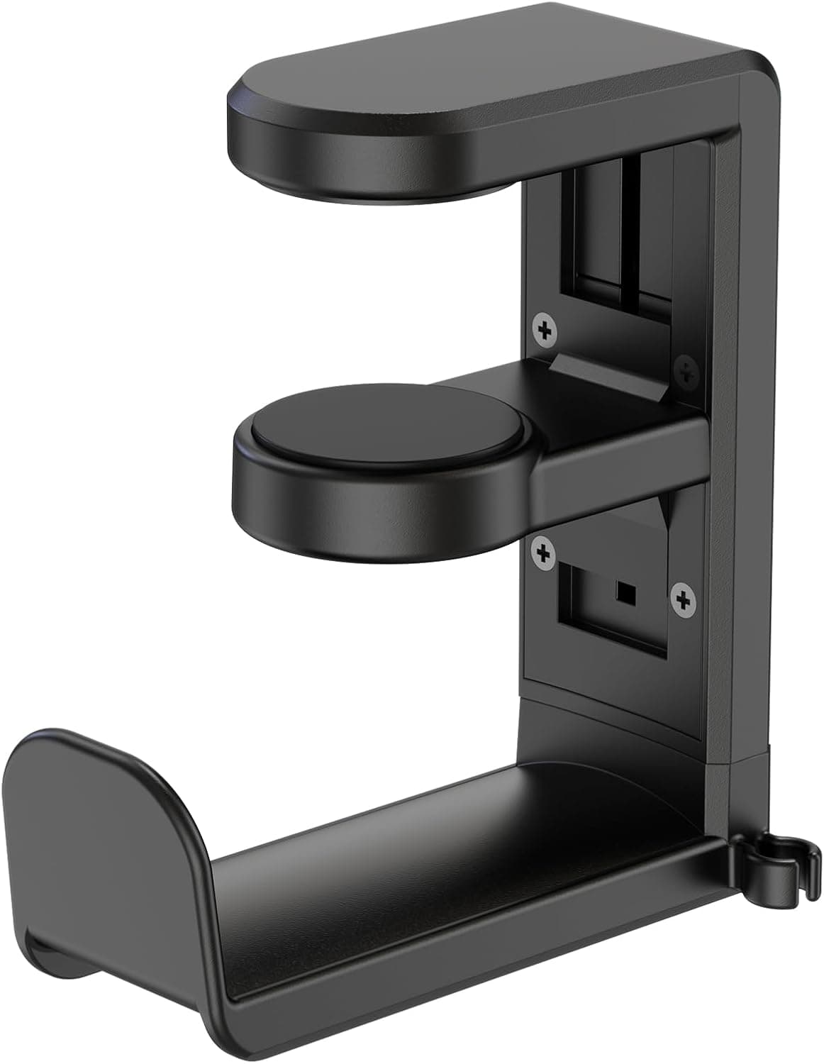 EURPMASK Rotating Headphone Stand, Clamp-on Under Desk Hanger