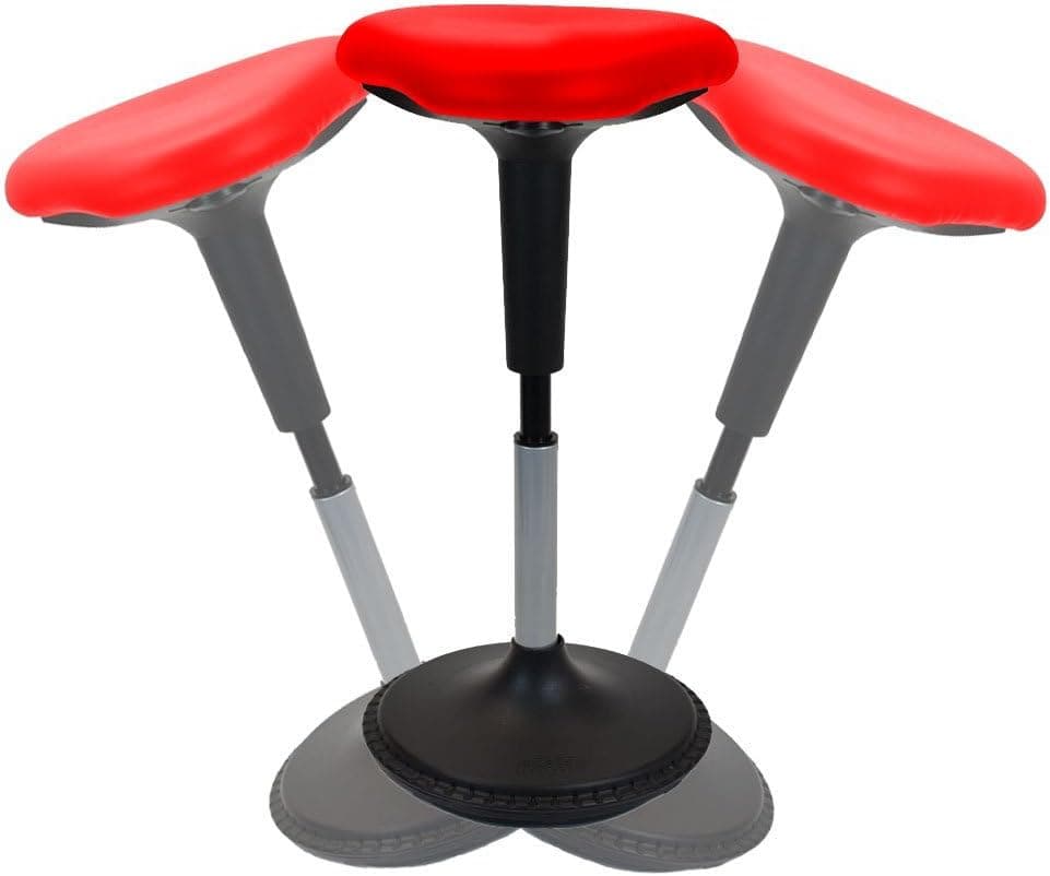 Wobble Stool Standing Desk Chair for Active Sitting, Tall Swivel Leaning Perch
