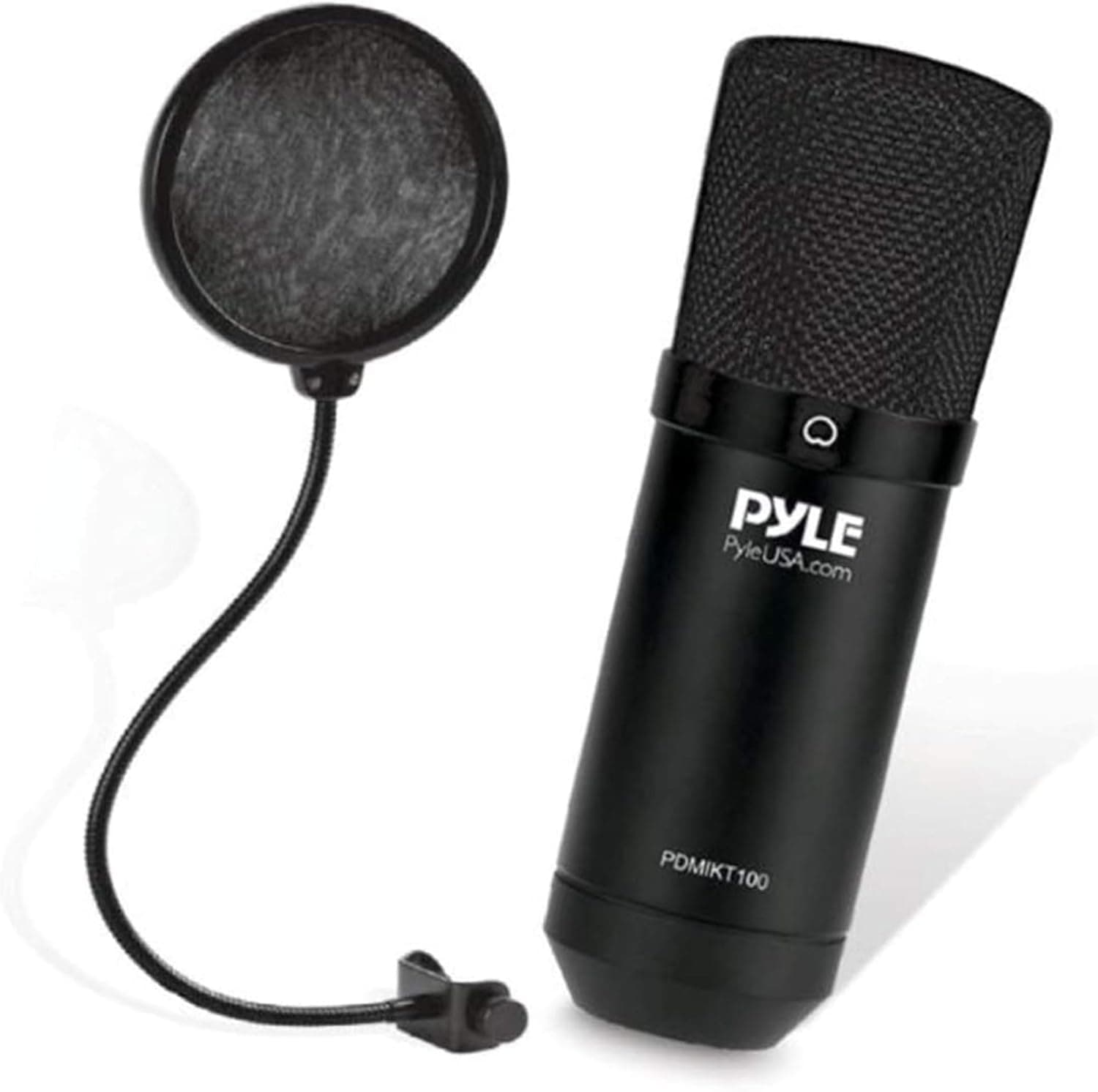 Pyle USB Microphone Podcast Recording Kit with Desktop Stand and Pop Filter