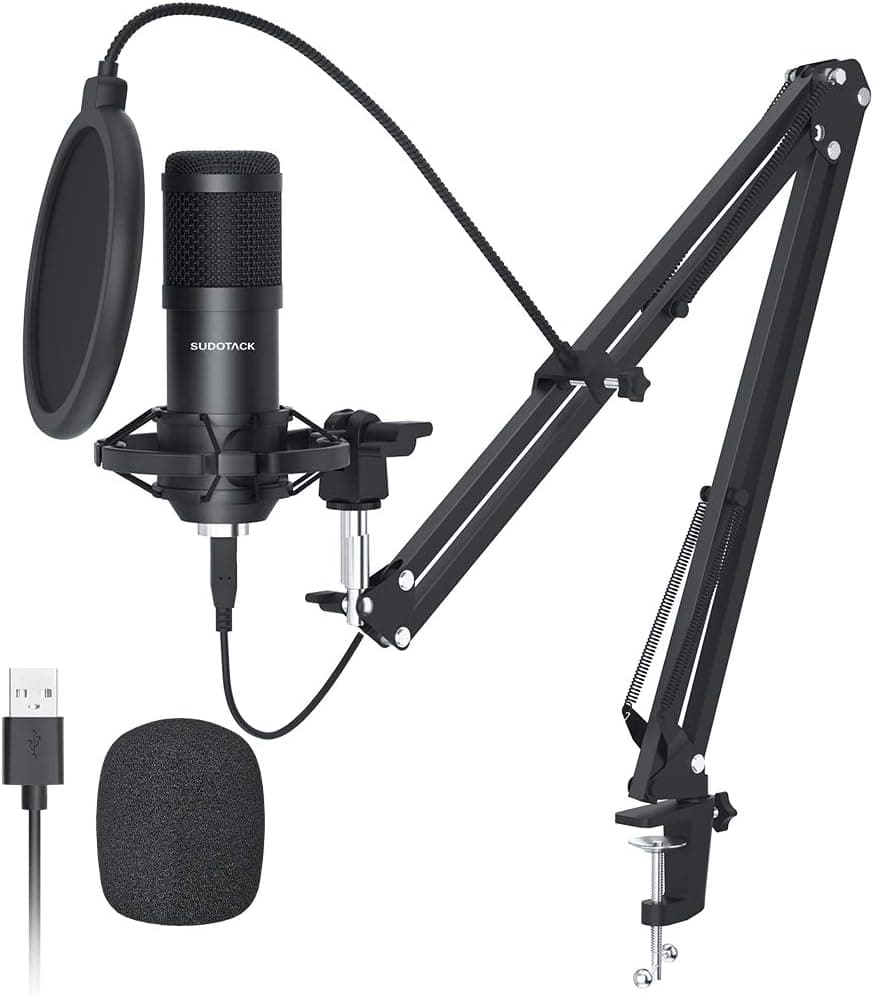 SUDOTACK ST-800 USB Condenser Podcast Microphone Kit 192KHz/24bit