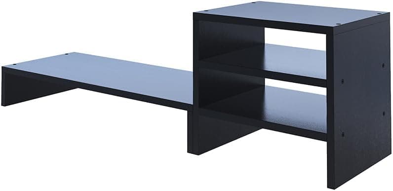 COOGOU Black Desktop Computer Monitor Riser with Storage Shelf