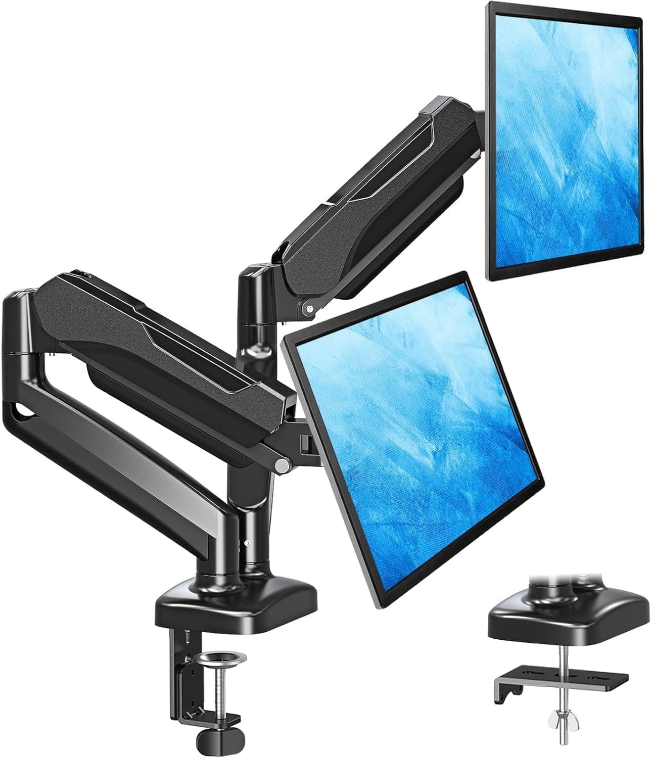 MOUNTUP Dual Monitor Stand for Desk, 2 Monitors up to 32 inch