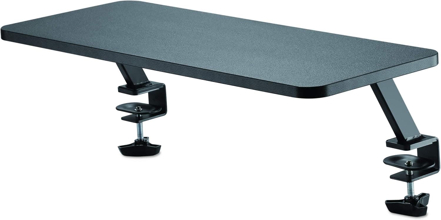StarTech.com Monitor Riser Stand, Clamp-on Monitor Shelf, Extra Wide 25.6 inch for up to 34 inch Monitors (MNRISERCLMP)