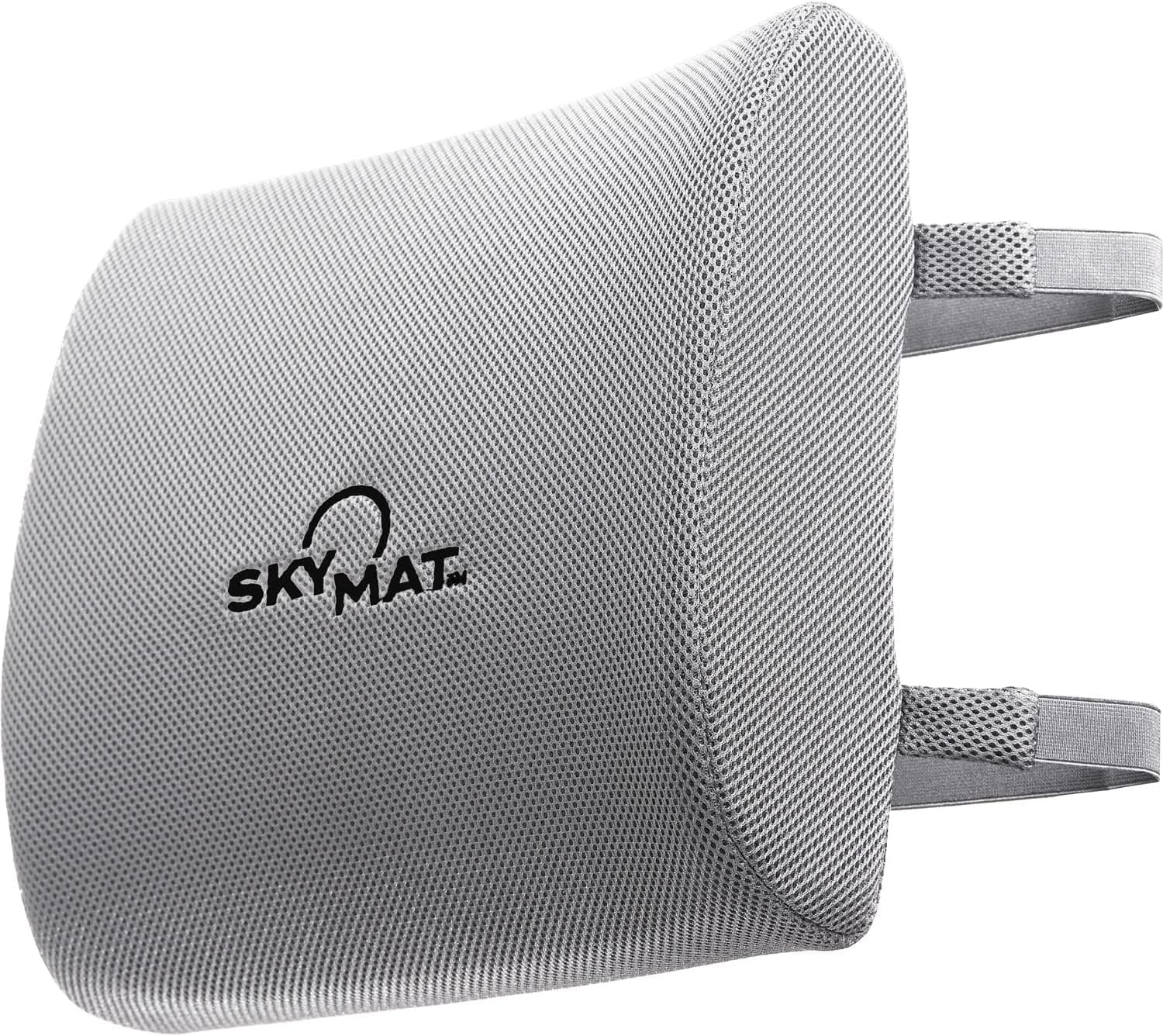 Sky Solutions Lumbar Support Pillow for Office Chair, Memory Foam Lower Back (Gray)