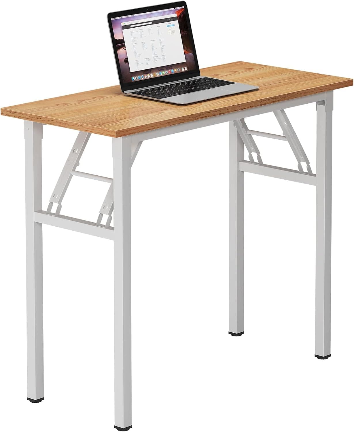 Need 31.5" No Assembly Foldable Writing Table, Heavy Duty Folding Computer Desk
