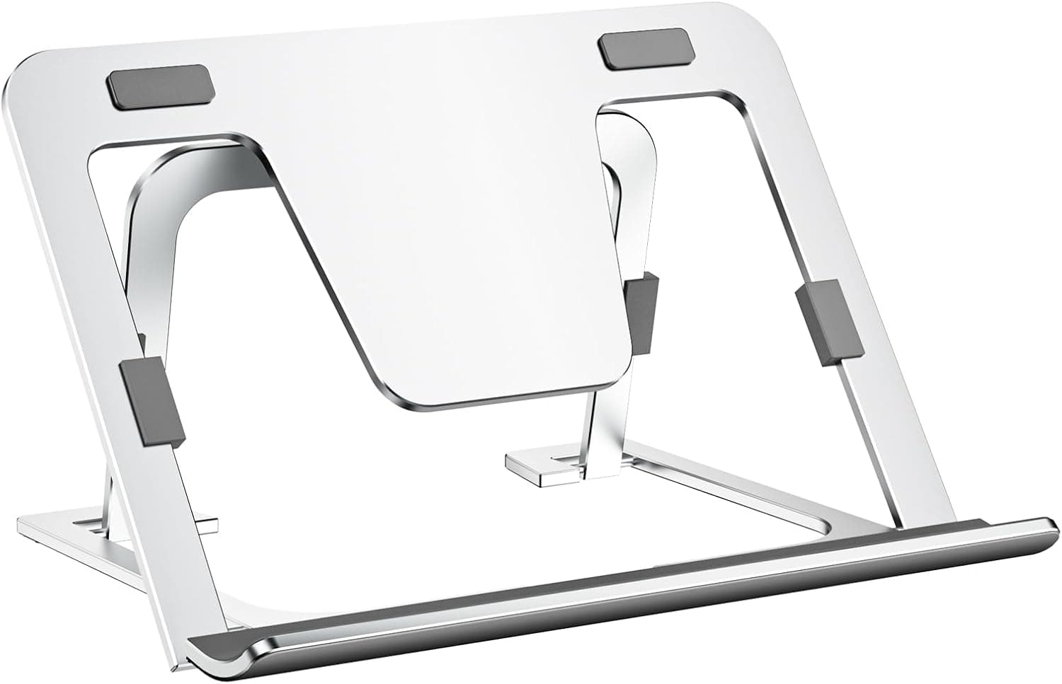 Tablet Stand Adjustable & Foldable, Slim Portable Aluminum Holder for Desk, Silver