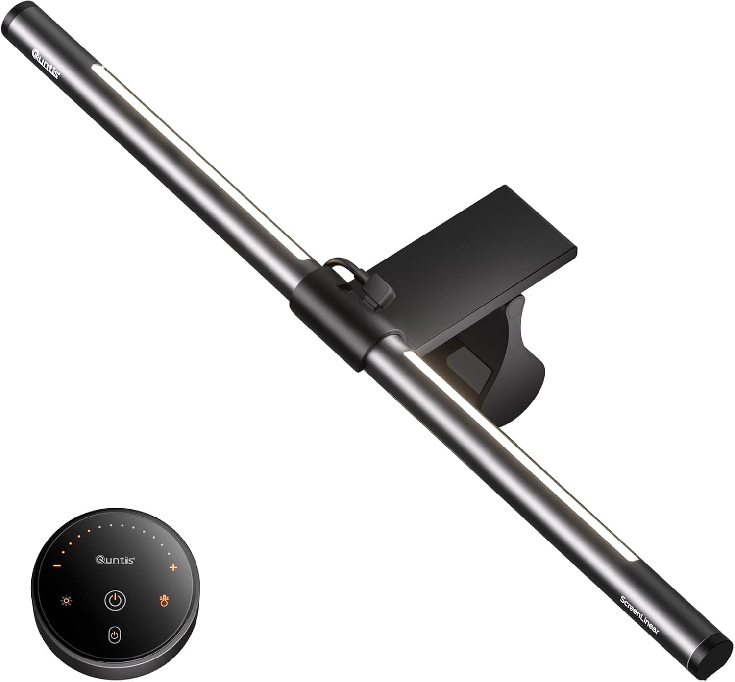 Quntis Computer Monitor Light Bar with Remote, Stepless Dimming, No Glare, Gray