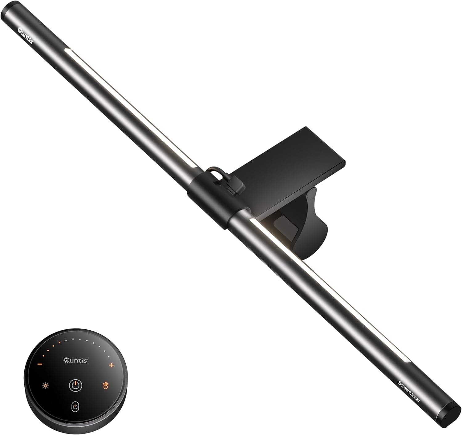 Quntis Monitor Light Bar with Remote, 20.1'' Dual Light, Weighted Clip, No Glare