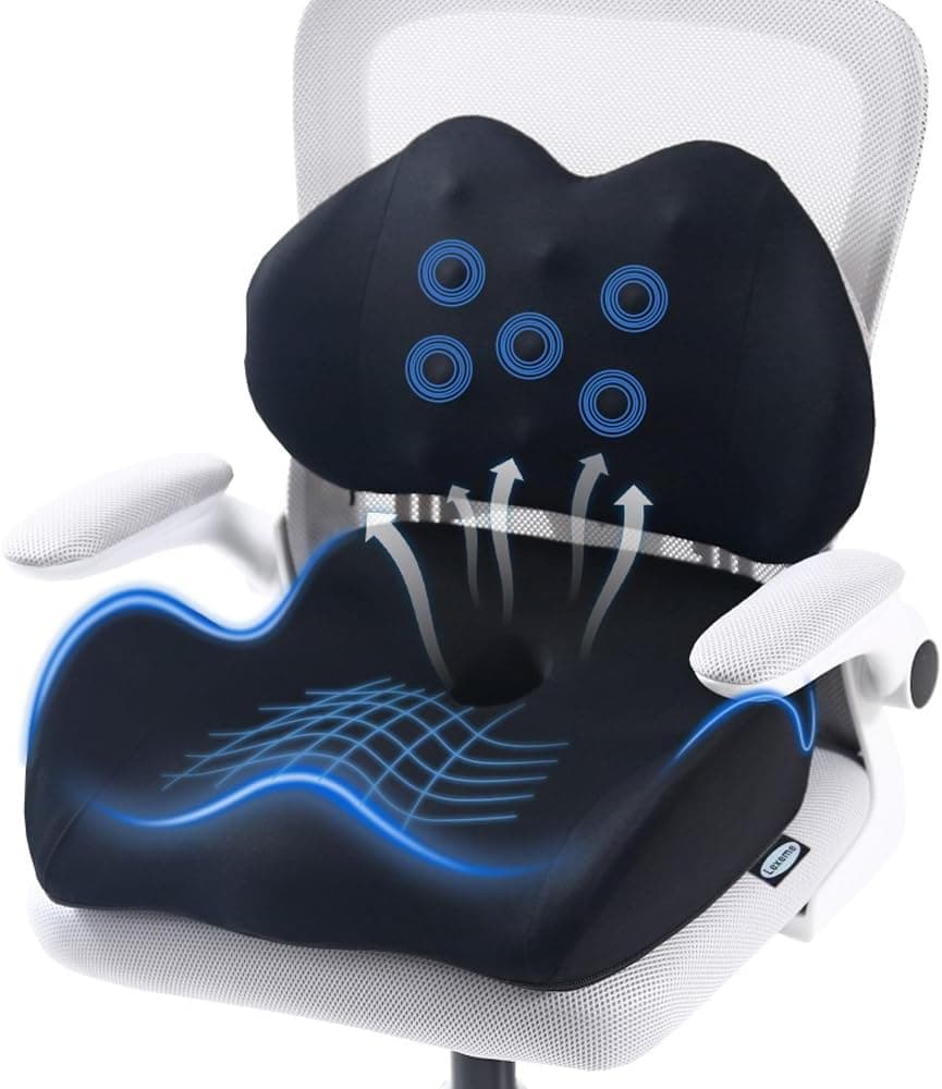 Lexeme X Large Memory Foam Seat Cushion, Sciatica & Tailbone Coccyx Pad