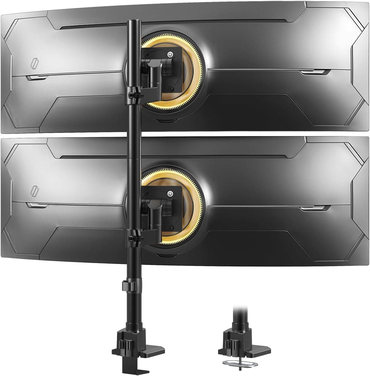Dual Monitor-Arm Ultrawide Heavy Duty 24-57 inch, Stacked Mount