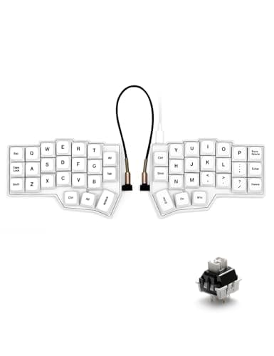 YIVU CORNE V4.1 Split Ergonomic Mechanical Keyboard, 40% 3x6 Columnar Stagger Ortholinear Layout, QMK/Vial Programmable, Wired Type-C Hot-Swappable RGB Custom Keyboard for Programmers Typing