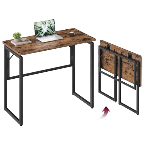 VASAGLE Folding Desk, Small Computer Desk, Foldable Table 31.5 Inch
